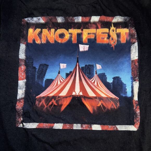 2017 Knotfest T-Shirt Black Medium 18x26 Rob Zombie Marilyn Manson - Picture 2 of 7